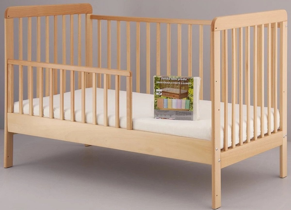 Froté prostěradlo do postýlky 70x140cm - béžová