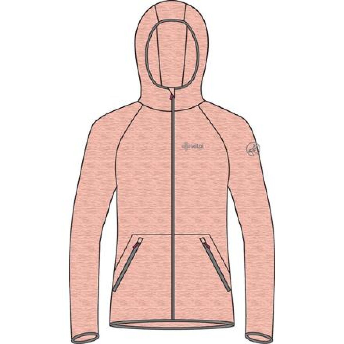 Dívčí lehká sportovní mikina s kapucí Kilpi MEMPHIS velikost 158