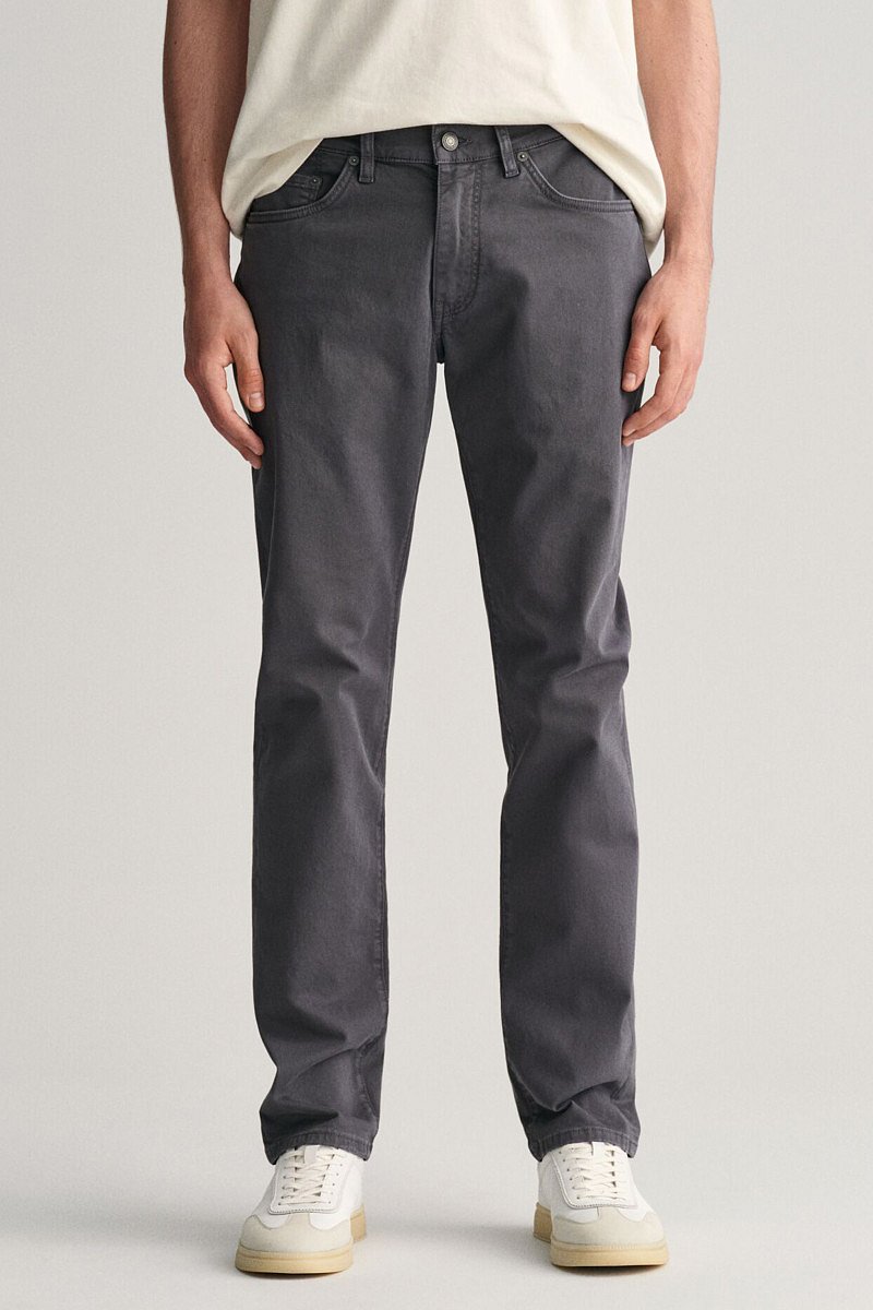 DŽÍNY GANT SLIM DESERT JEANS ANTRACITE