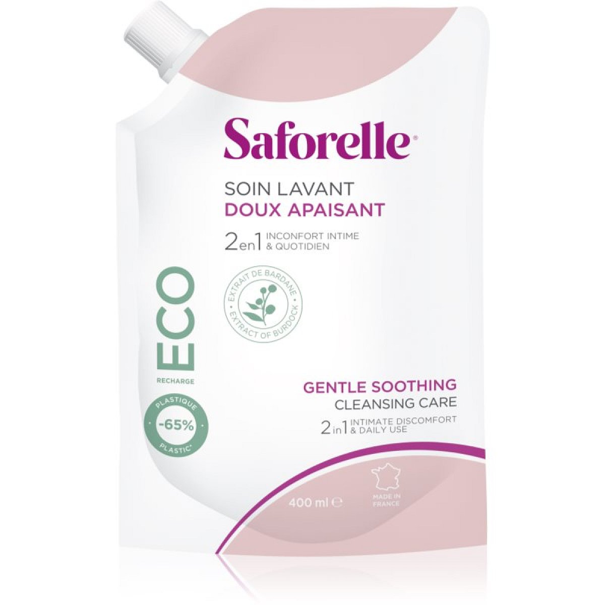 Saforelle Jemná čistící péče gel pro intimní hygienu 400 ml