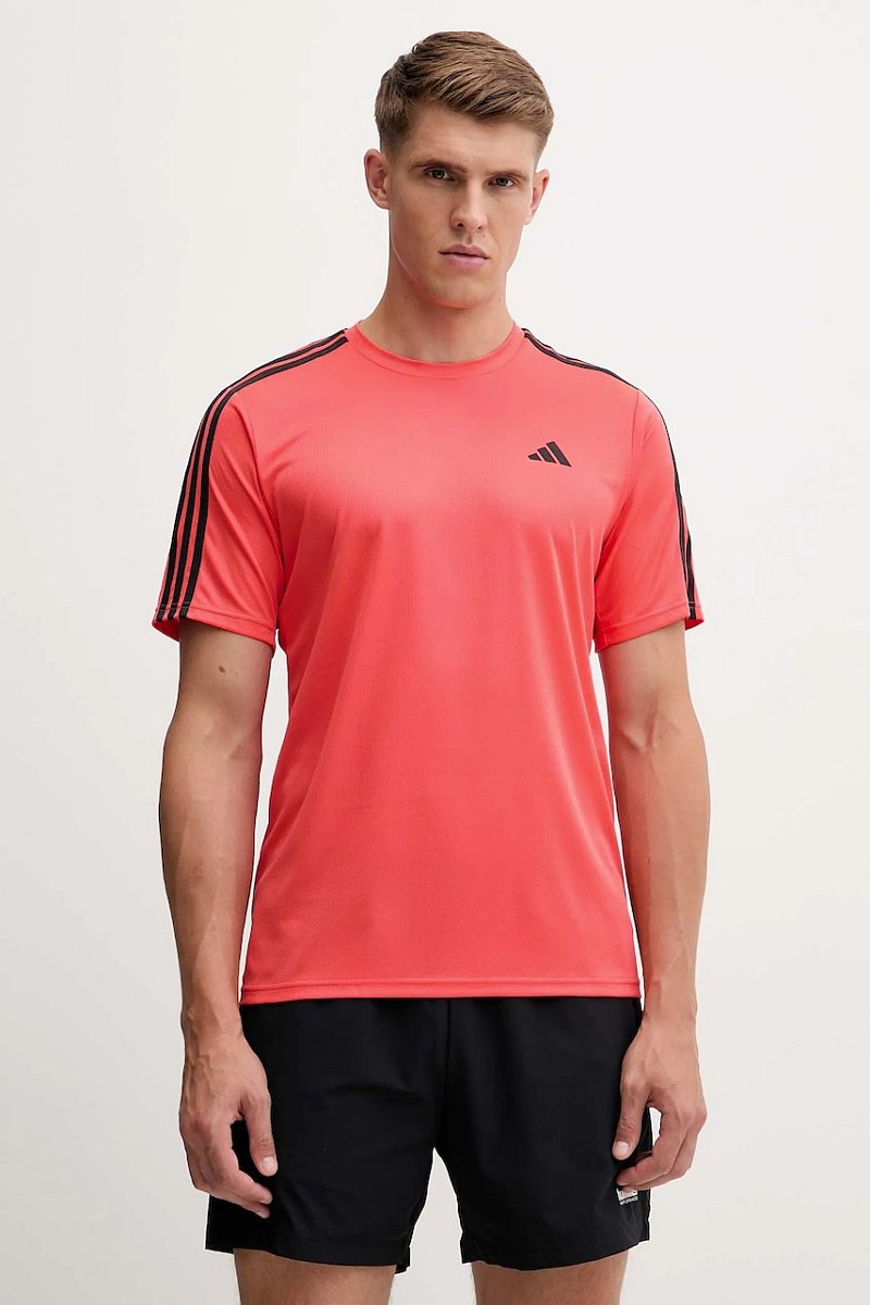 Tréninkové tričko adidas Performance Te-Es Base 3S pánské, oranžová barva, s potiskem, KA7853