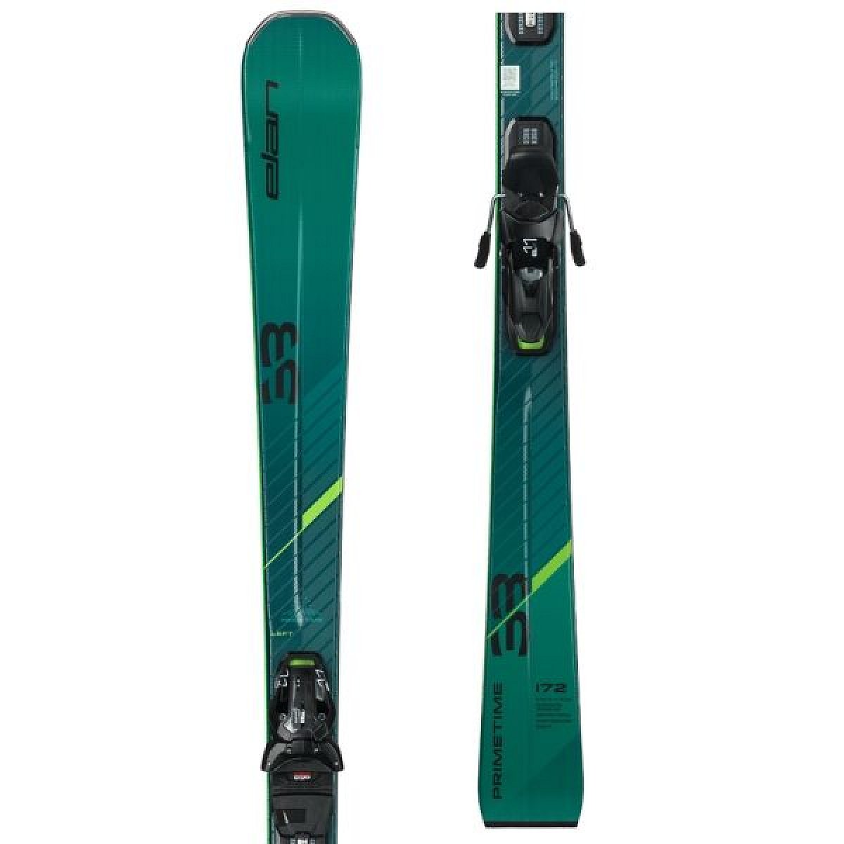 Elan PRIMETIME 33 SX + ELX 11.0 Sjezdové lyže, tmavě zelená, velikost