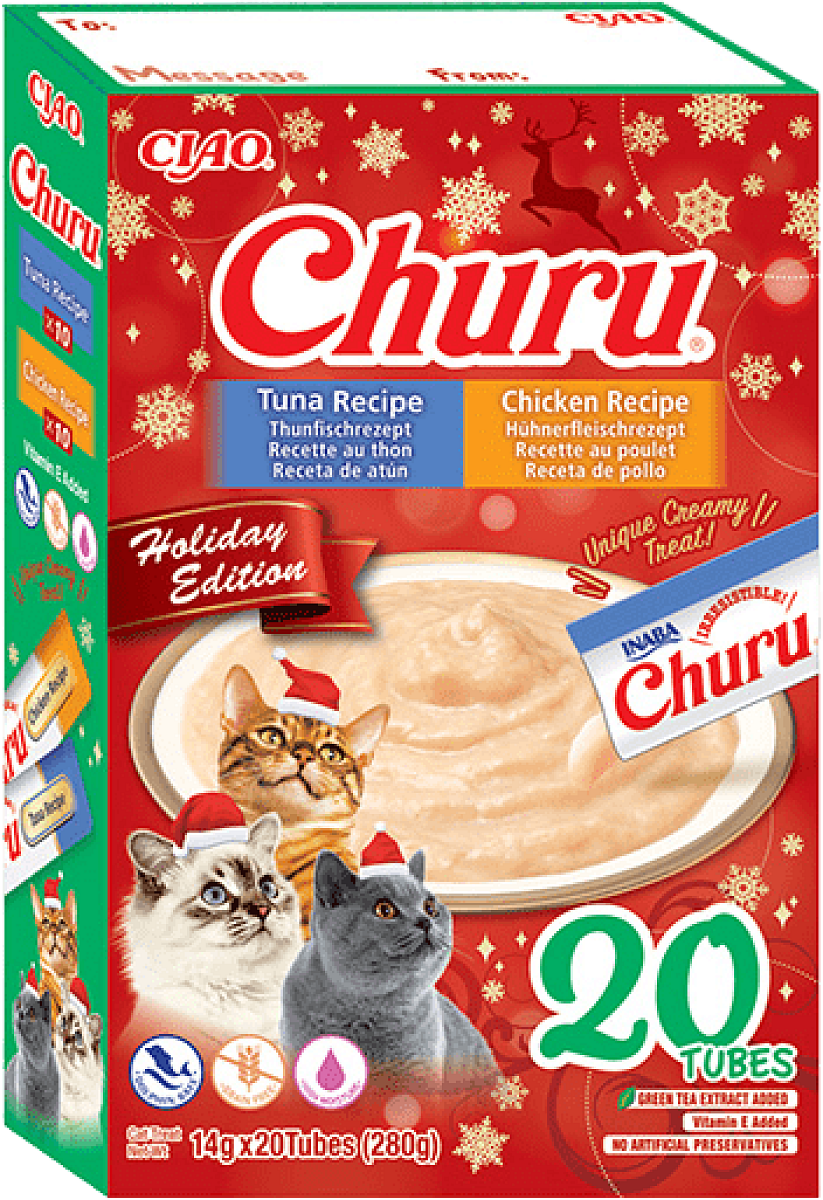 Lízací pochoutky Churu Holiday Edition tuňák a kuře 20 ks