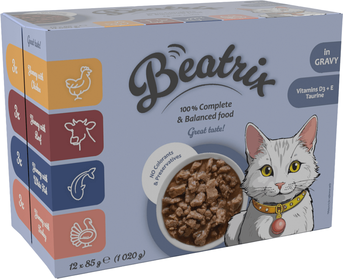 Kapsičky Beatrix Adult Cat box 12x85g