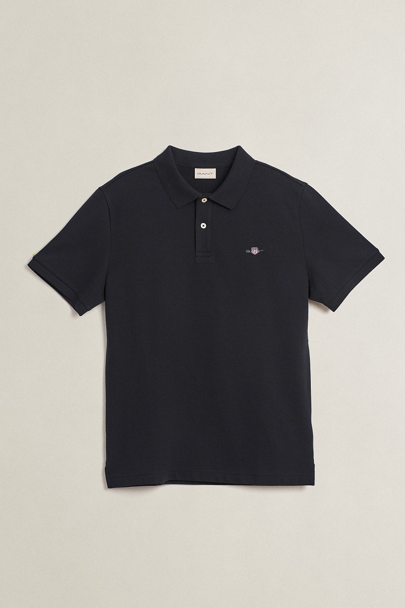 POLOKOŠILE GANT TEXTURED POLO BLACK