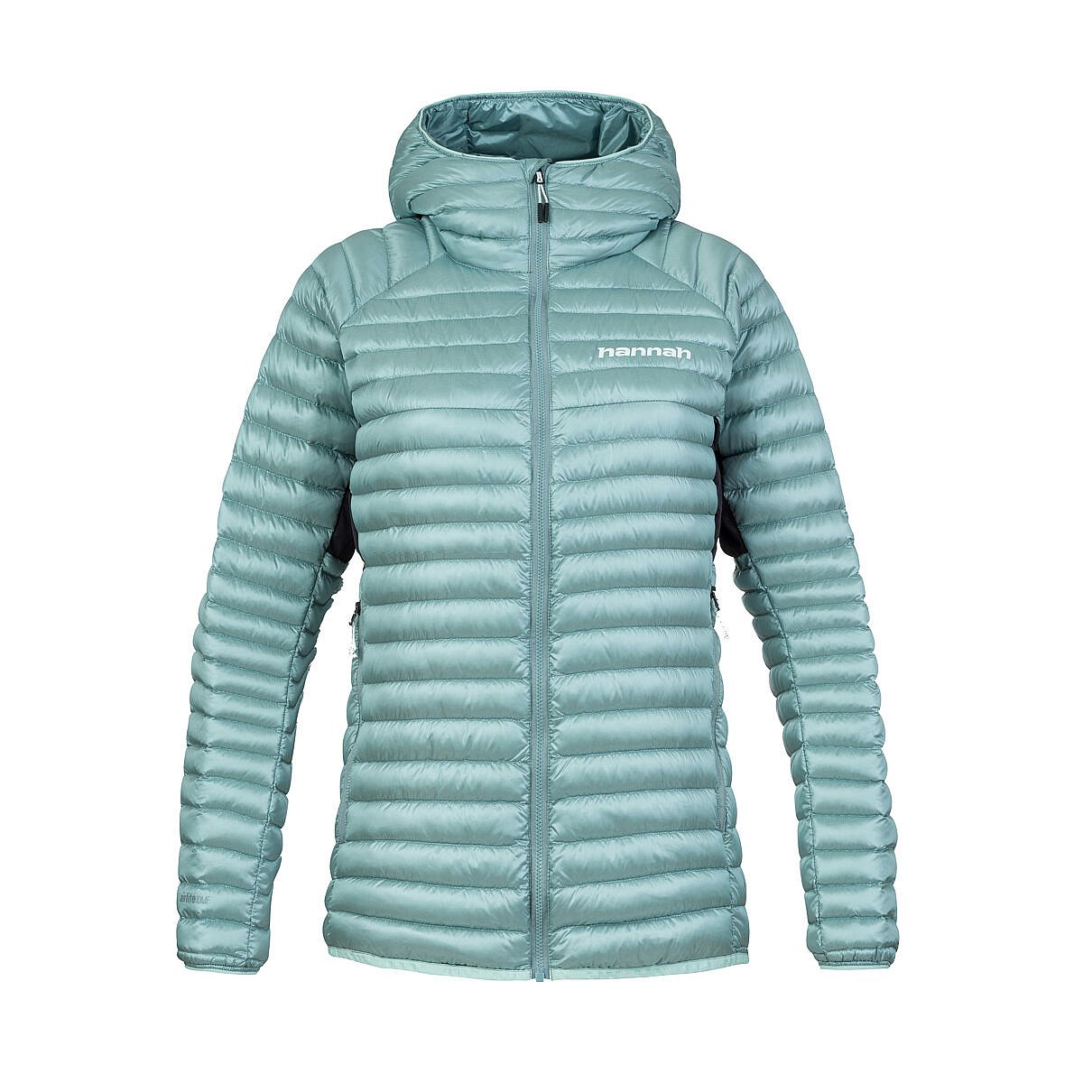 Dámská péřová bunda Hannah MANTIS HOODY wasabi/asphalt velikost 38