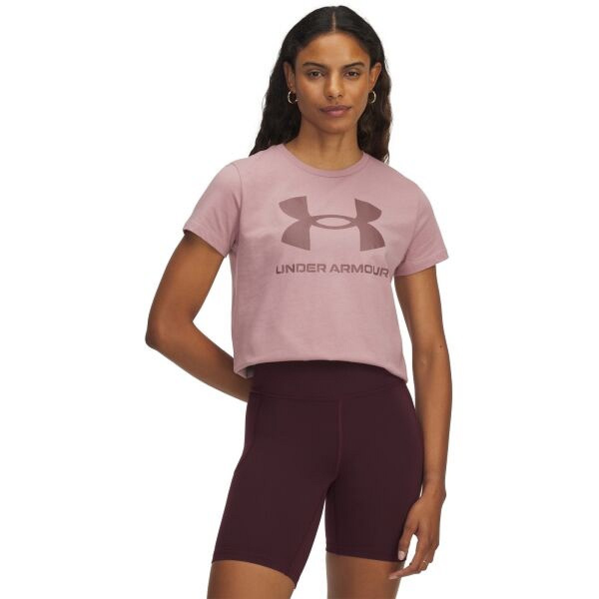 Under Armour LIVE SPORTSTYLE GRAPHIC SS Dámské triko, růžová, velikost L