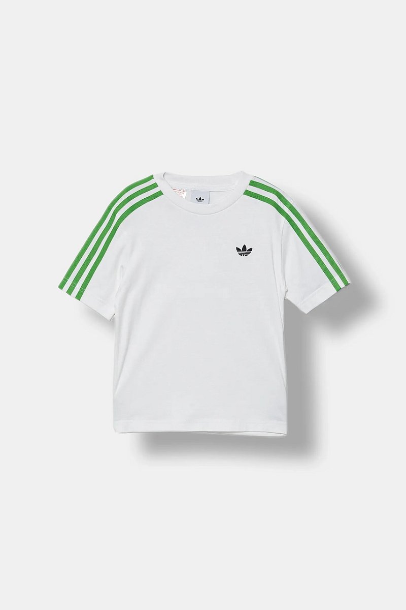 Dětské bavlněné tričko adidas Originals bílá barva, s potiskem, JW5329