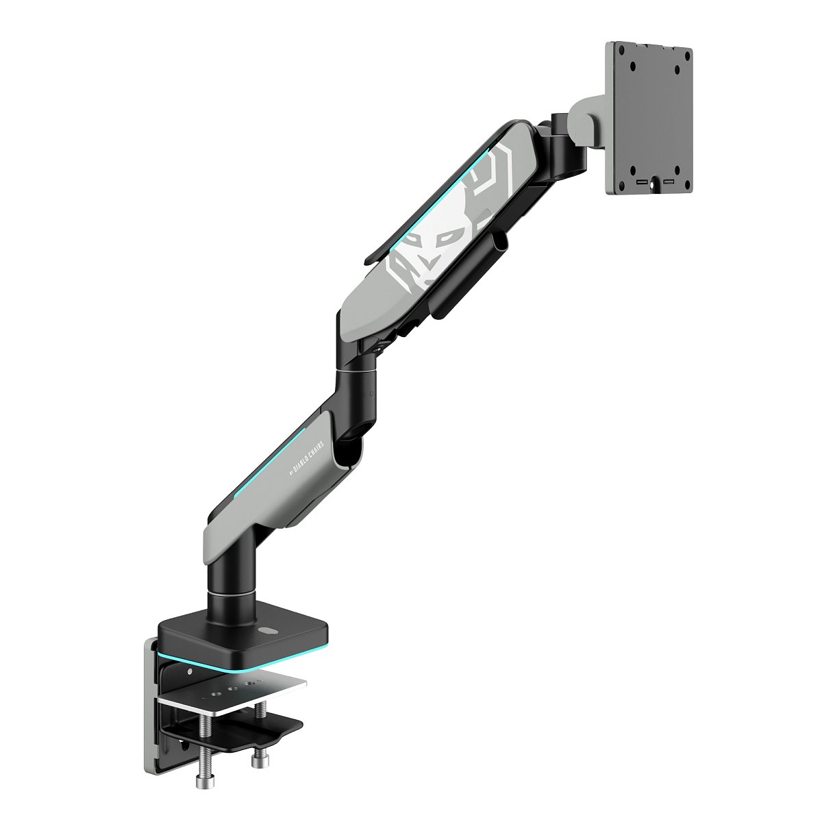 Držák na monitor 49″ šedo-černý s LED RGB X-ARM