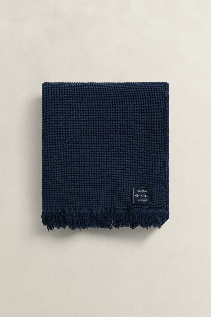 DEKA GANT COTTON WAFFLE THROW 130X200 MARINE