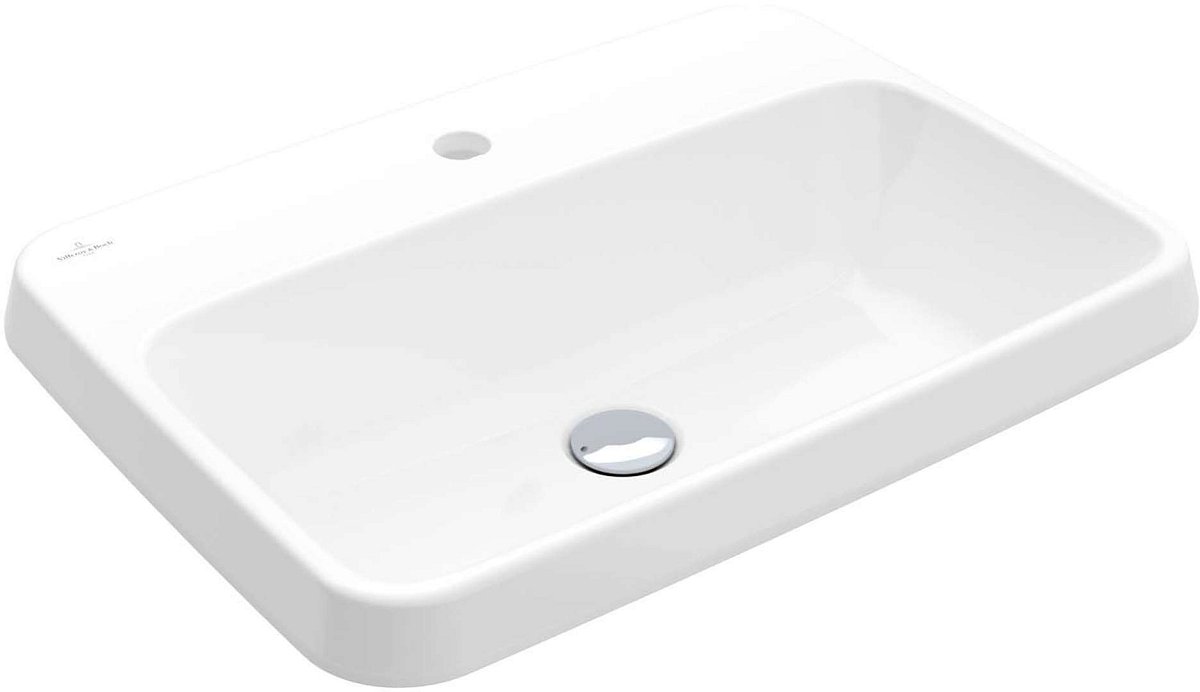 Villeroy & Boch Architectura - Umyvadlo zápustné, 60x45 cm, bez přepadu, otvor pro baterii, CeramicPlus, alpská bílá 5A6761R1
