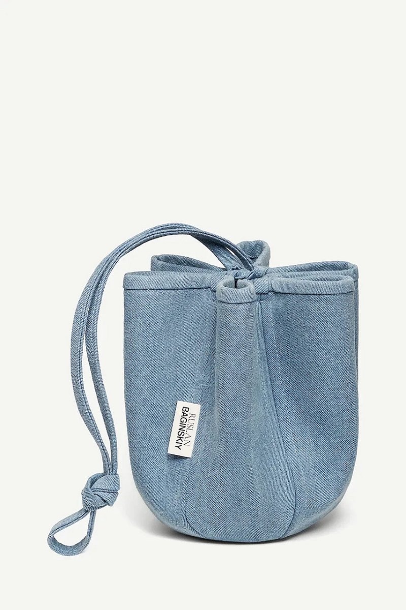 RUSLAN BAGINSKIY vaková kabelka dámská džínová Denim HatBag