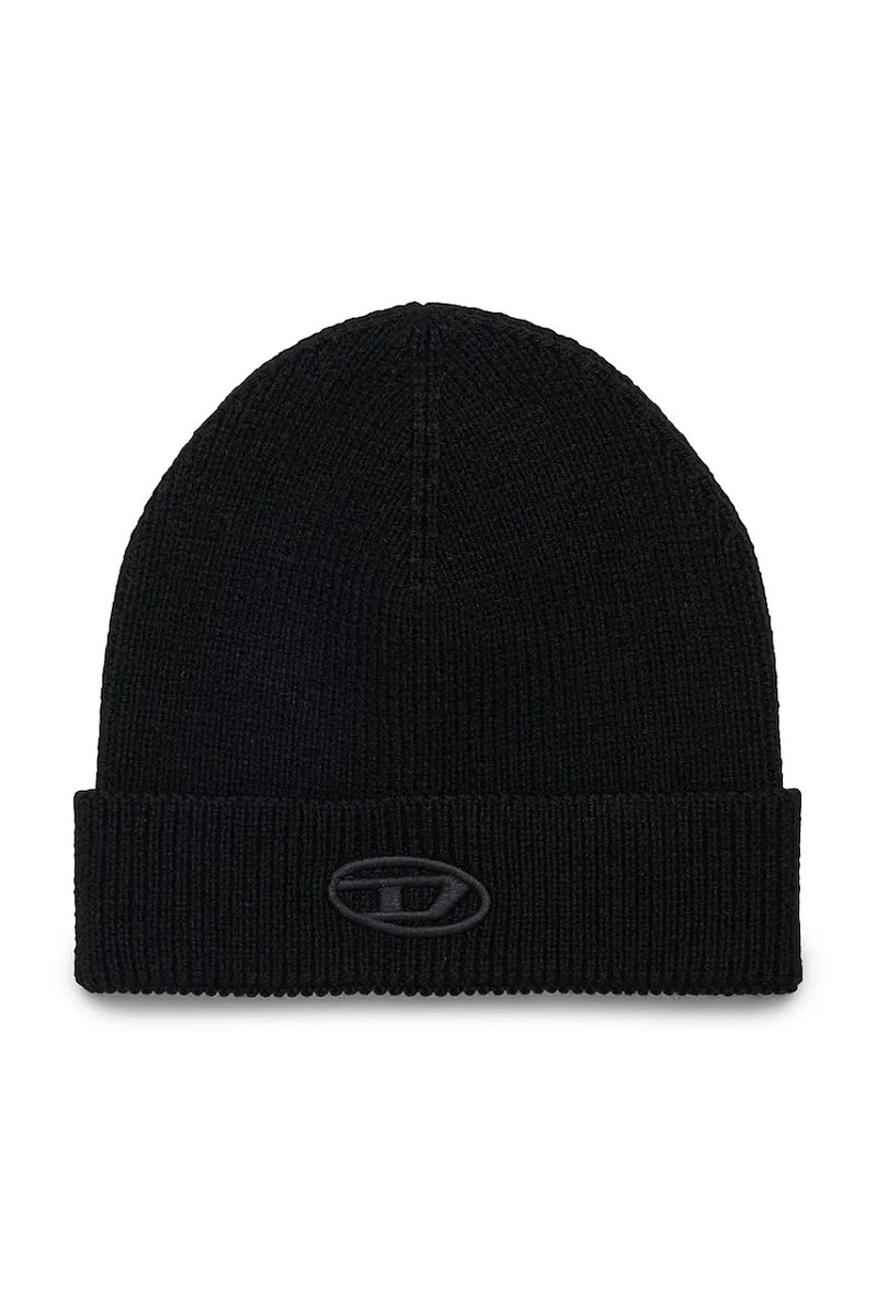 Dětská vlněná čepice Diesel FKCODERFULLYC HAT černá barva, J02392