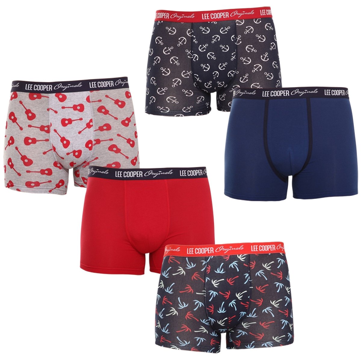 5PACK pánské boxerky Lee Cooper vícebarevné  (LCU32007033-1414516) 3XL, trenky / trenýrky