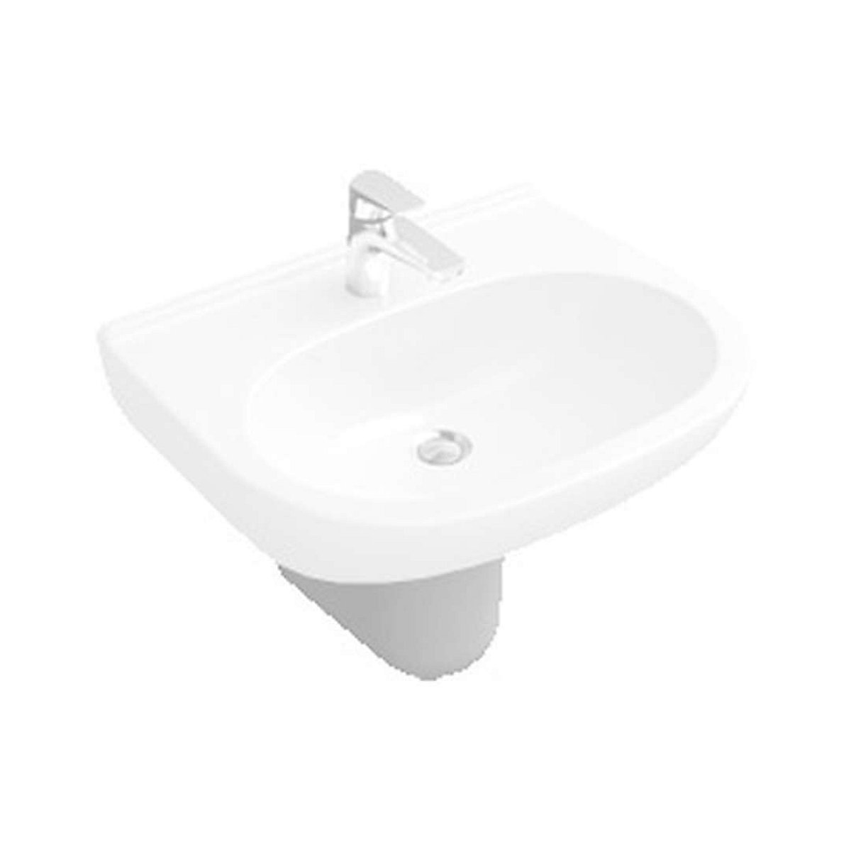 Villeroy & Boch O.novo - Polosloup, bílá 52660001