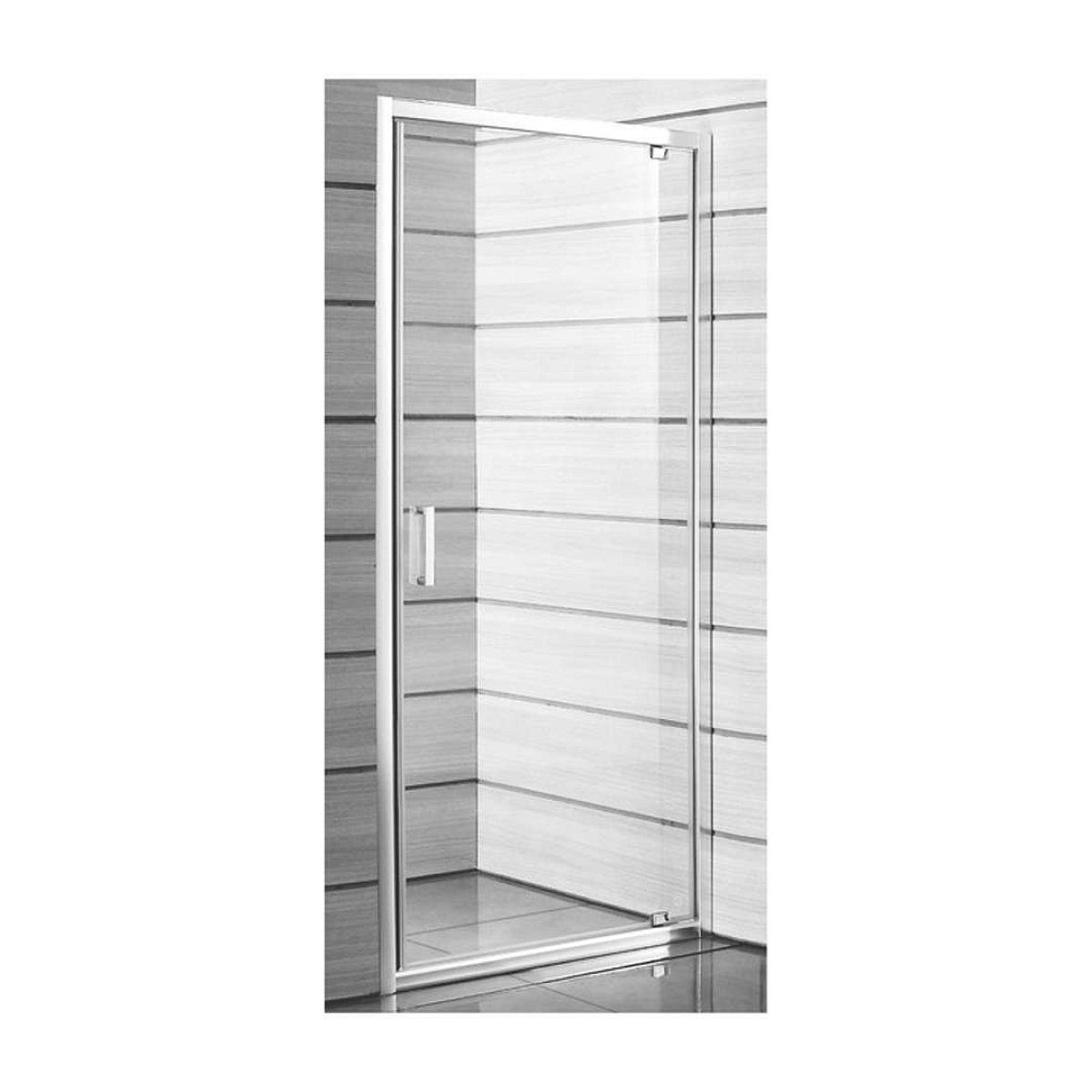 Jika Lyra plus - Sprchové dveře pivotové L/P, 900x1900, bílá/sklo stripy H2543820006651