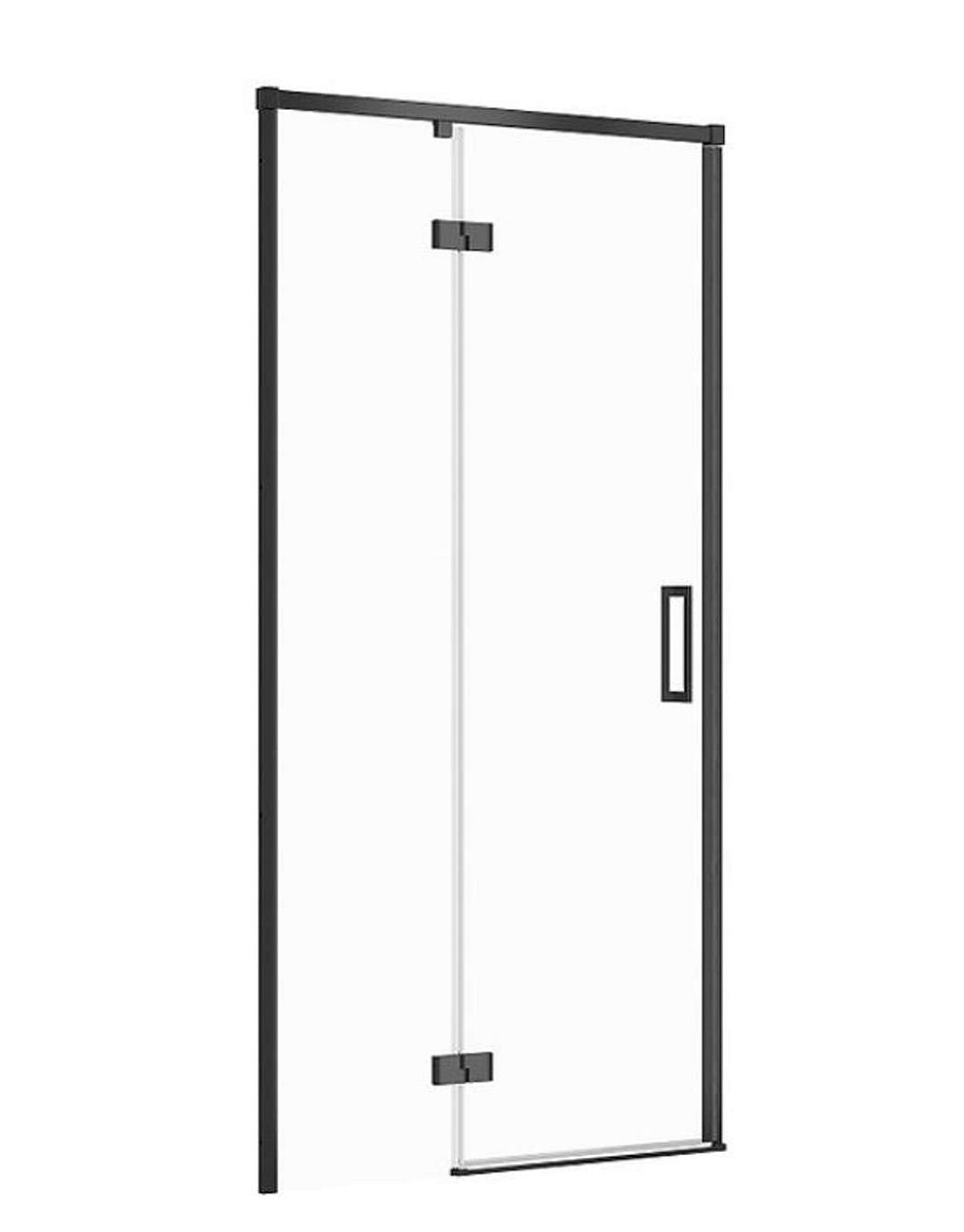 Cersanit Larga - Sprchové dveře 100x195 cm, levé, černá/čiré sklo S932-129