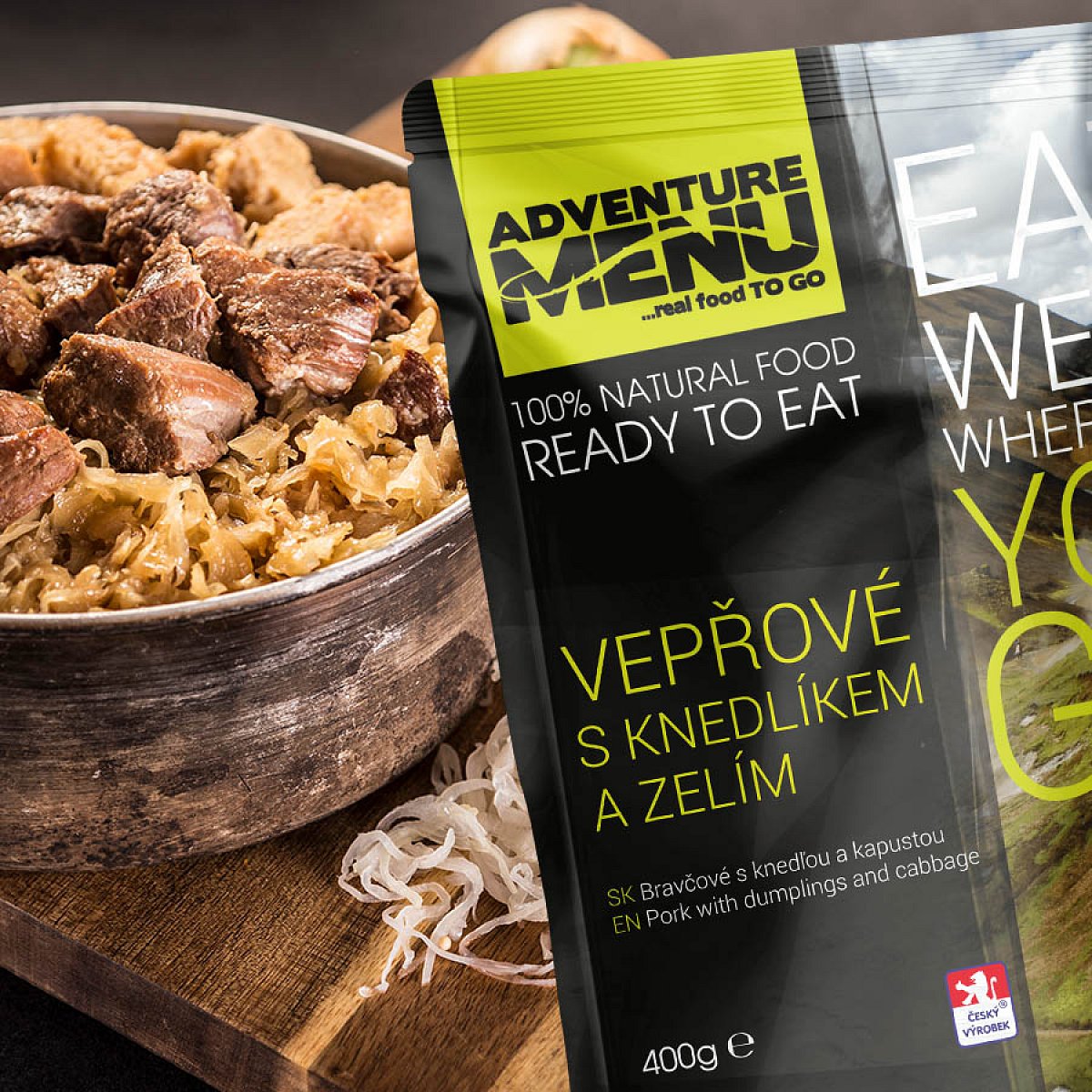 Adventure menu vepřové s knedlíkem a zelím