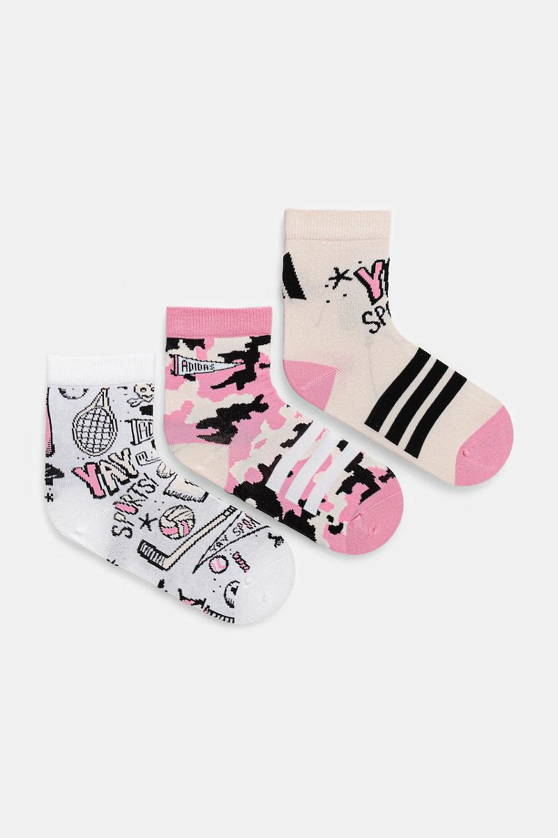 Dětské ponožky adidas Performance 3-pack růžová barva, JX1424