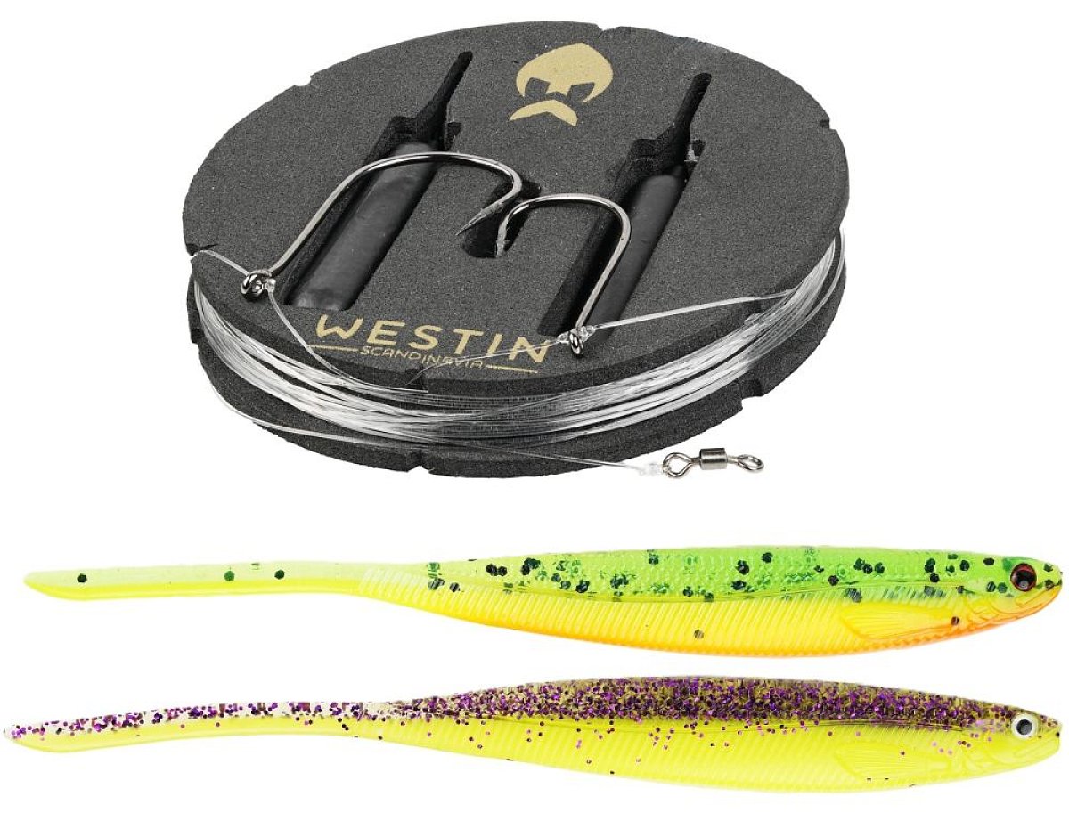 Westin montáž s gumovou nástrahou dropshot rig kit shadteez pintail dark water mix - 14 g