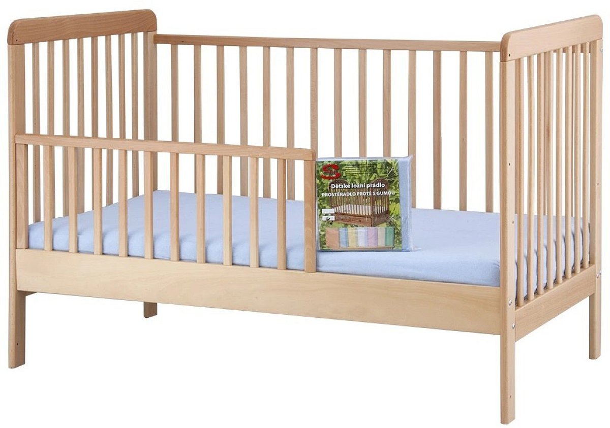 Froté prostěradlo do postýlky 70x140cm - modrá