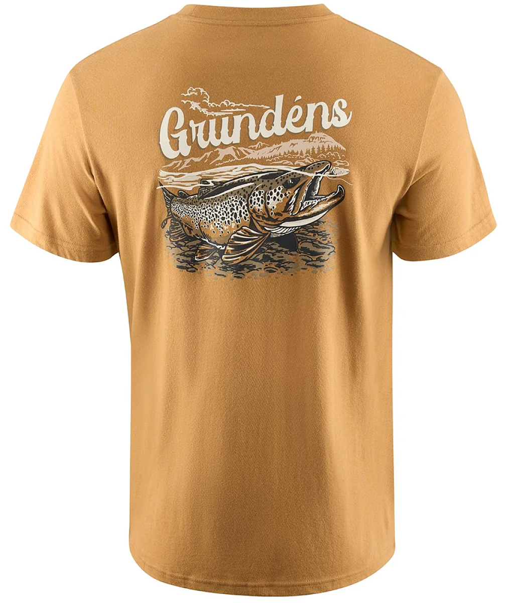 Grundéns tričko leroy brown ss t-shirt whiskey - m