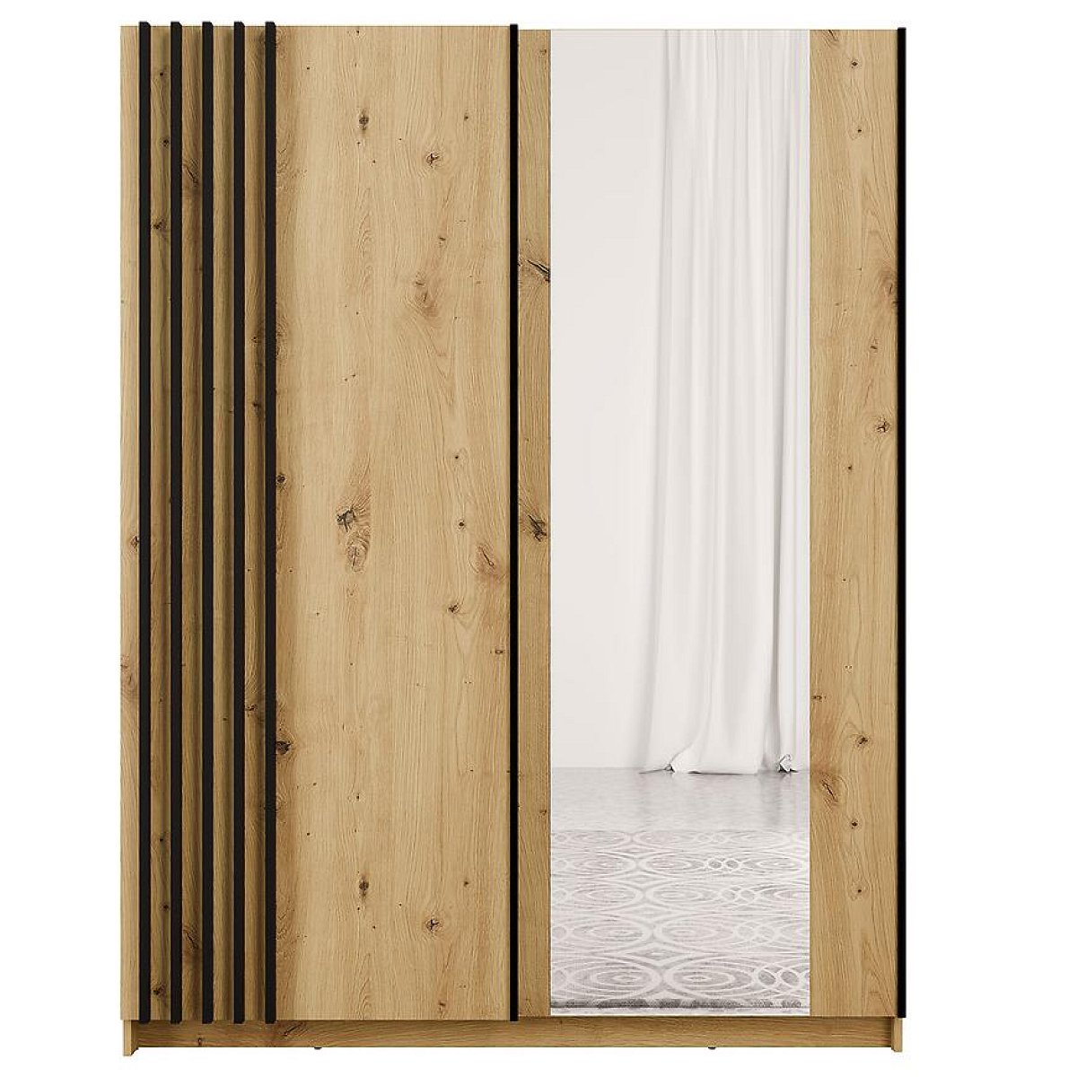 Skříň Bayadero 10 III artisan/černá lamely