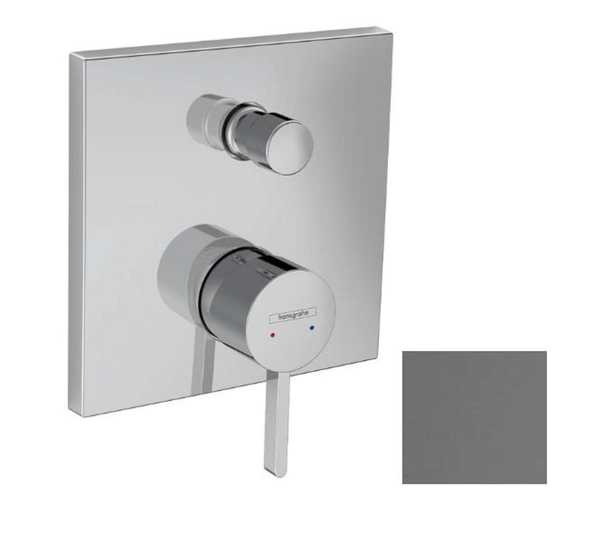 Hansgrohe Finoris - Baterie pod omítku, pro 2 spotřebiče, kartáčovaný černý chrom 76416340