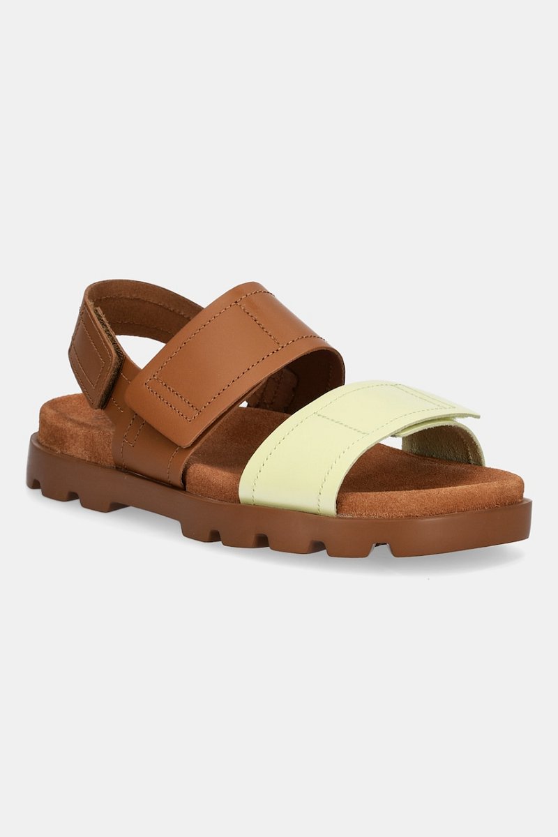 Kožené sandály Camper Brutus Sandal dámské, hnědá barva, K201323-017