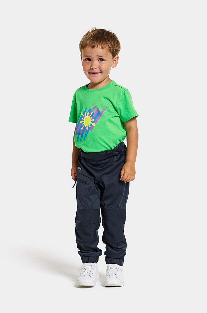 Dětské kalhoty Didriksons LÖVET KIDS PANT 8 tmavomodrá barva
