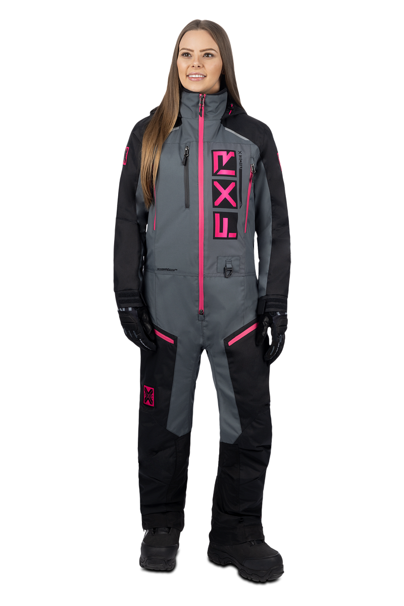 Kombinéza FXR Recruit F.A.S.T. Insulated Dámská Černo-Charcoal-Fuchsiová 6 (S)