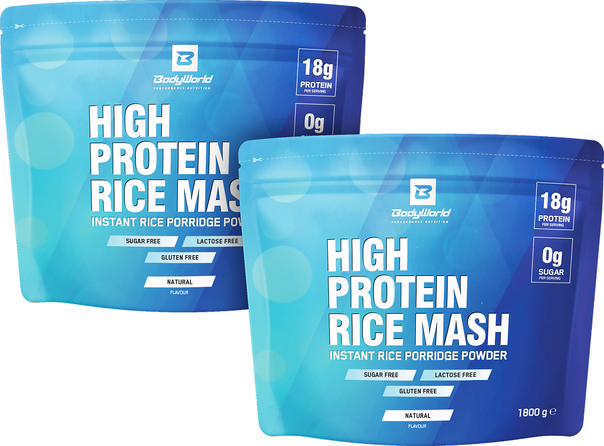 2x BodyWorld High Protein Rice Mash 1800 g slaný karamel-mandle