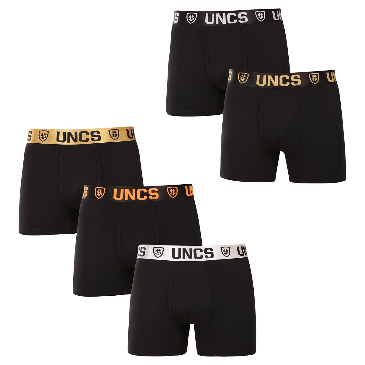 5PACK pánské boxerky UNCS černé (24Z162PSPP) S, trenky / trenýrky