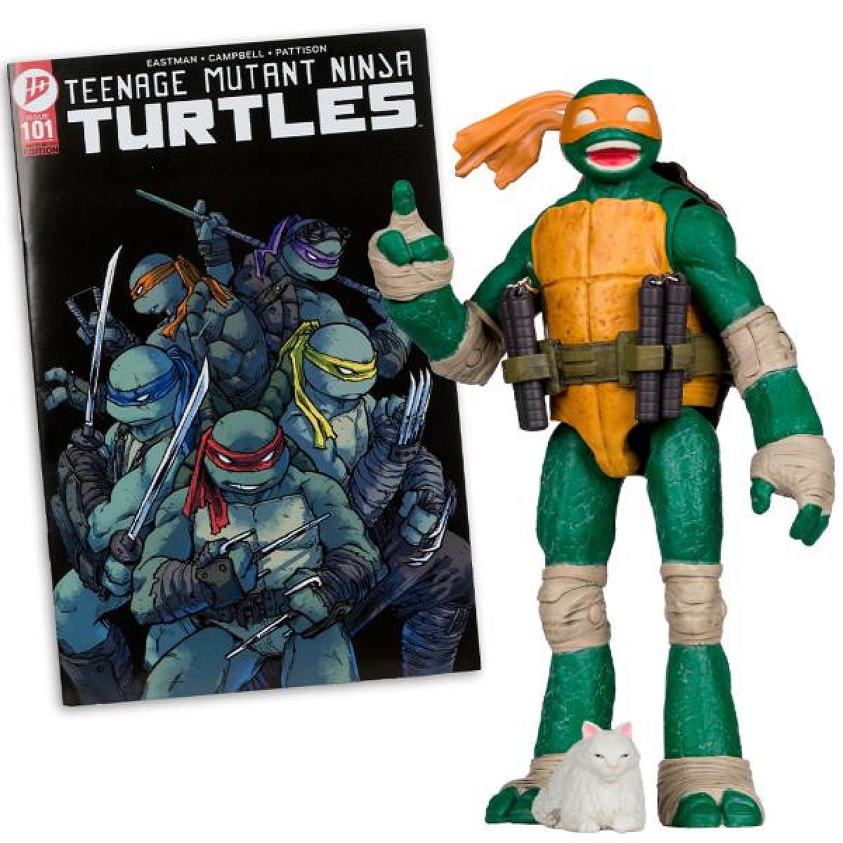 McFarlane figurka s komiksem Teenage Mutant Ninja Turtles Michelangelo 5in Action
