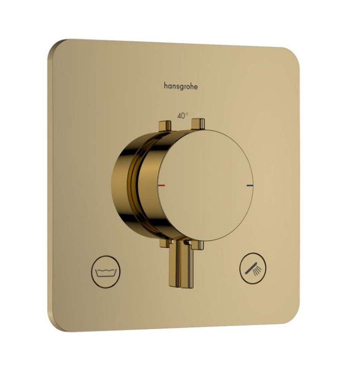 Hansgrohe Ecostat Comfort Q - Termostatická baterie pod omítku, pro 2 spotřebiče, leštěný vzhled zlata 33717990