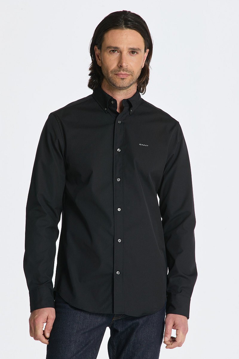 KOŠILE GANT REG PINPOINT OXFORD SHIRT BLACK