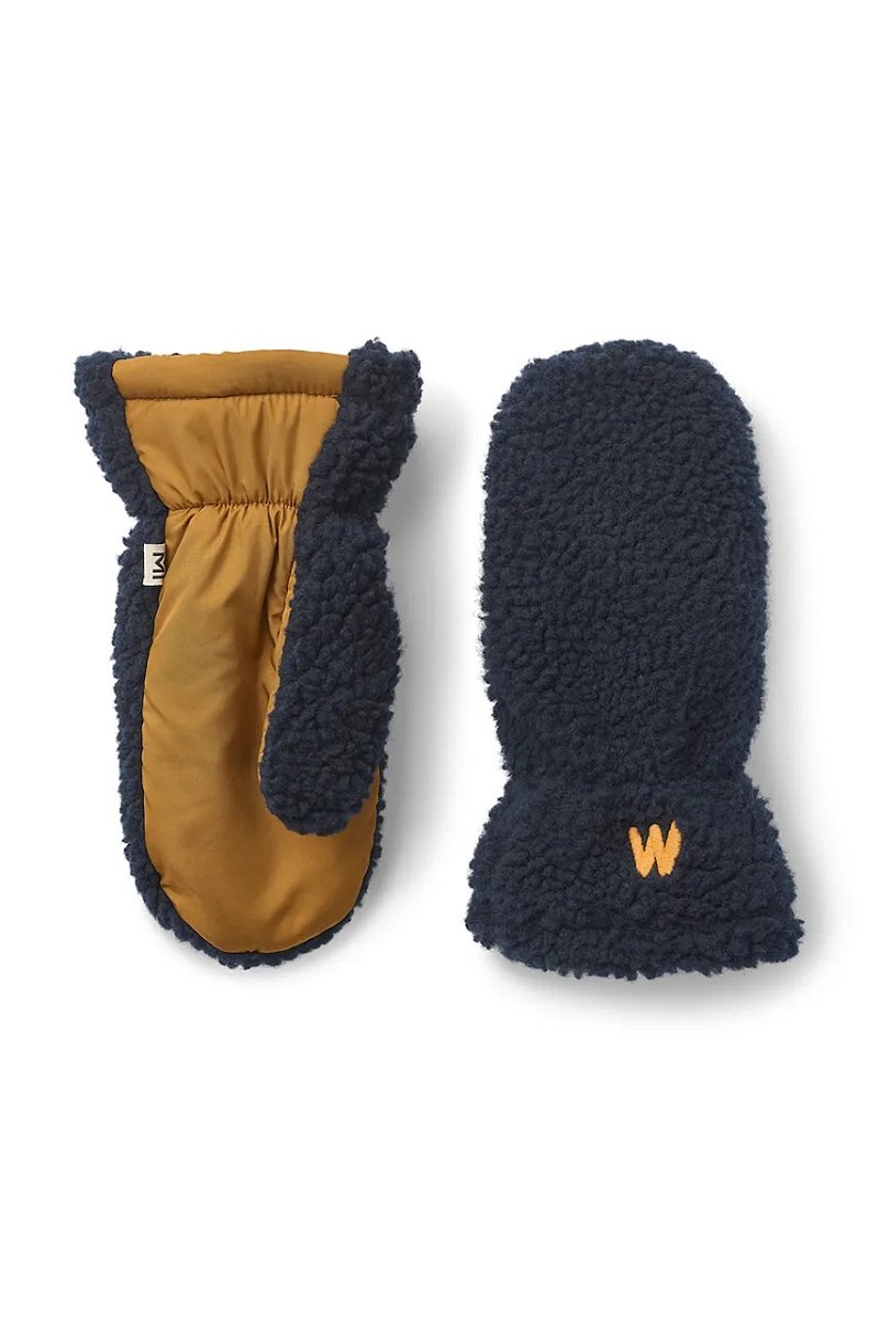 Rukavice Liewood Grethe Pile Gloves tmavomodrá barva, LW17841