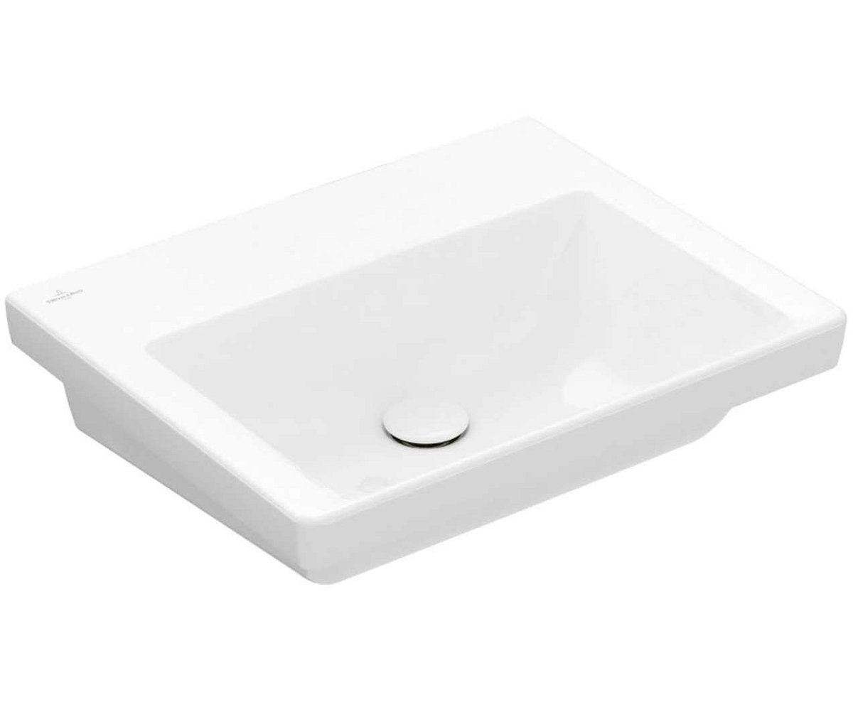 Villeroy & Boch Subway 3.0 - Umyvadlo nábytkové 55x44 cm, bez přepadu, bez otvoru pro baterii, CeramicPlus, alpská bílá 4A70F6R1