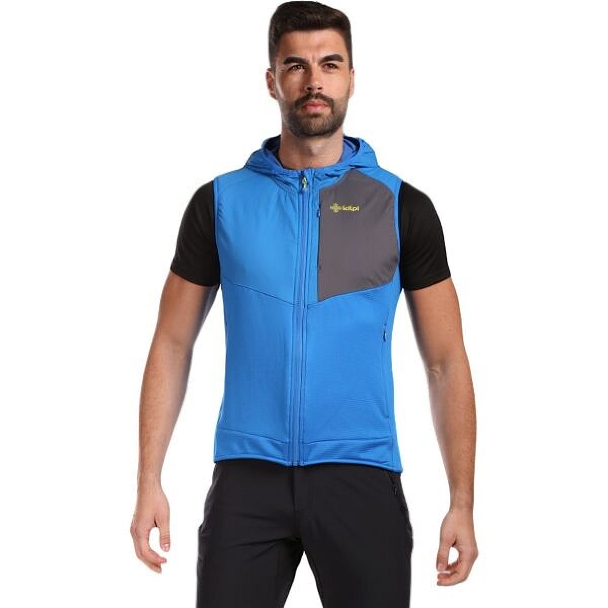KILPI LENIA Pánská softshellová outdoorová vesta, modrá, velikost XXXL