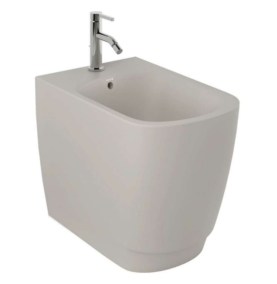 Kludi Resa S - Stojící bidet, otvor pro baterii, matná písečně šedá 27BIB01O2