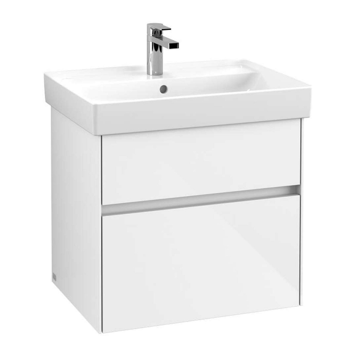 Villeroy & Boch Collaro - Umyvadlová skříňka, 60x55x44 cm, 2 zásuvky, Glossy White C00900DH