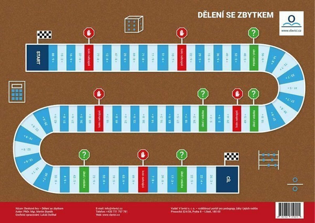 Dělení se zbytkem: Desková didaktická hra (poškozené) - Martin Staněk