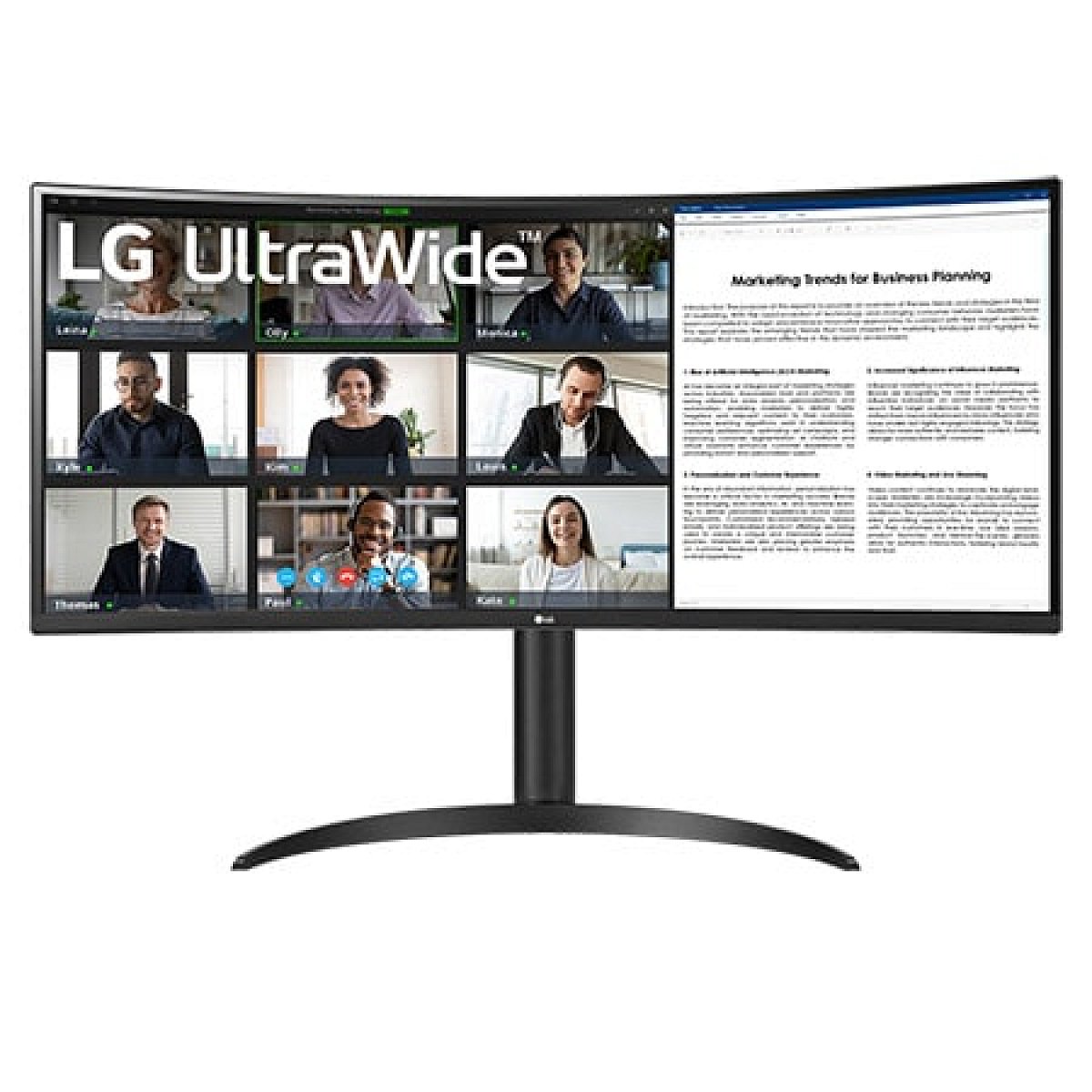 34" ultraširoký zakřivený monitor QHD s USB Type-C™