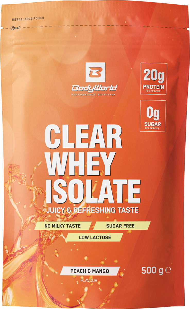 BodyWorld Clear Whey Isolate 500 g broskev-mango