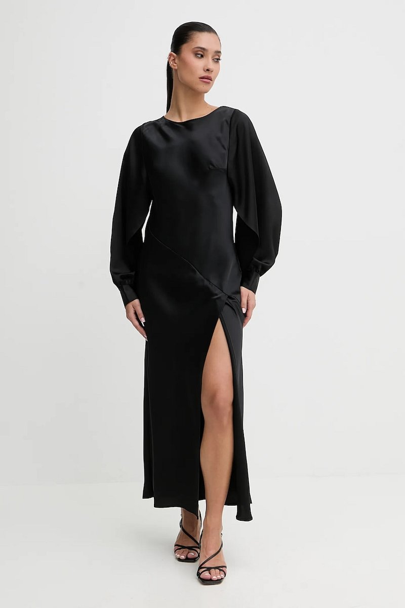 Šaty HUGO černá barva, maxi, 50552970