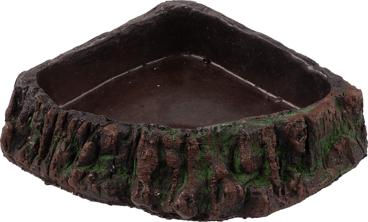 Miska Repti Planet terarijní rohová tmavá 15×15×4cm