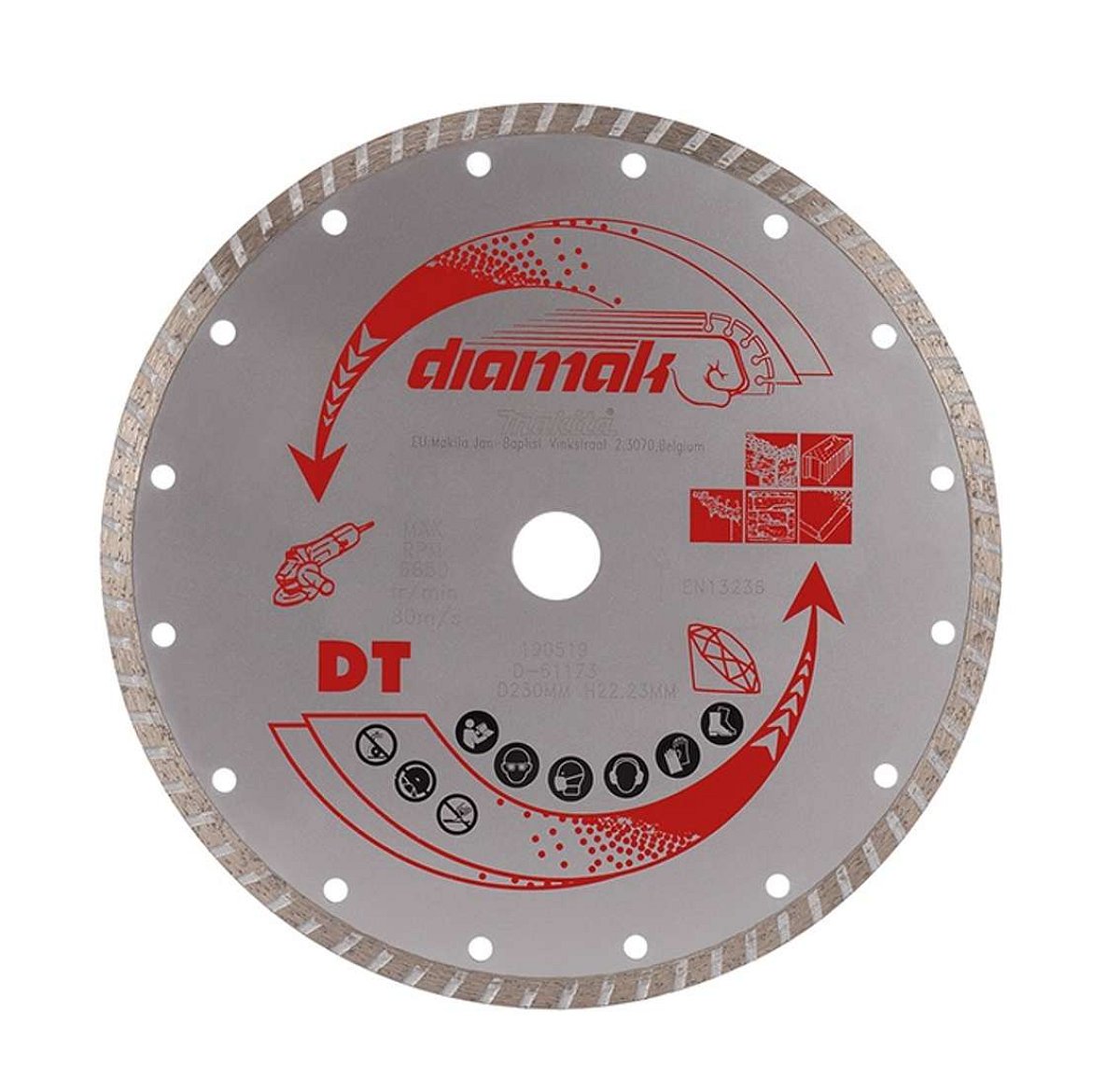 Makita Příslušenství - Sada diamantových řezných kotoučů na beton 230x22,2 mm, 10 ks D-61173-10
