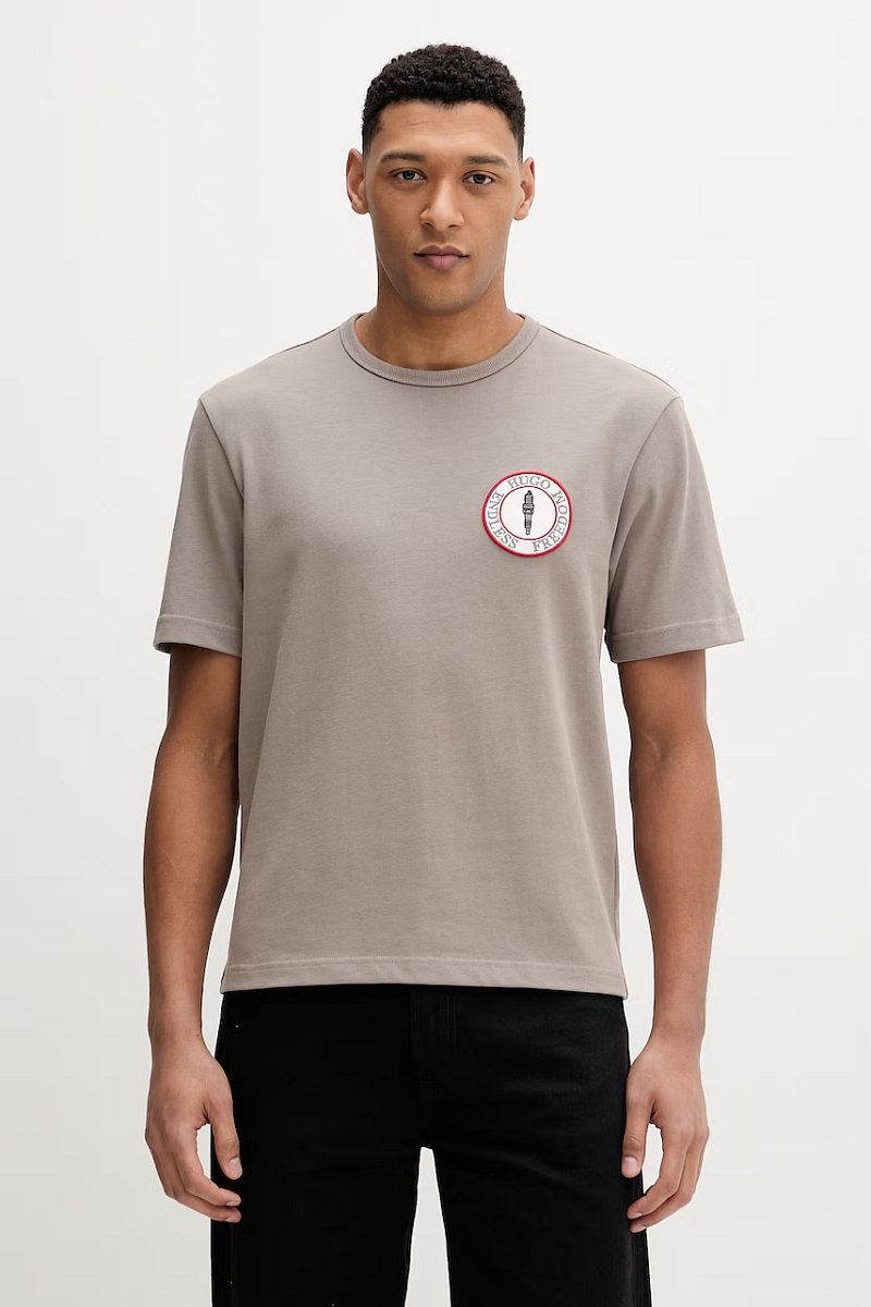 Bavlněné tričko HUGO Dobul