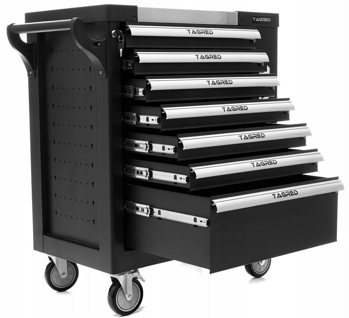 Dílenský vozík na nářadí (prázdný) 7 přihrádek PREMIUM, Tagred TA213