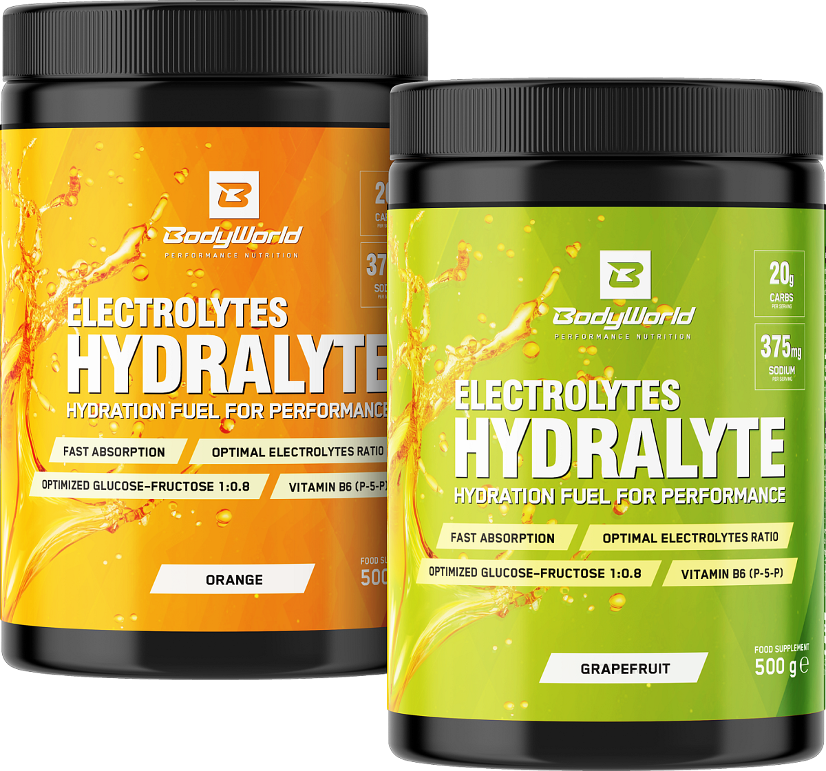 2x BodyWorld Electrolytes Hydralyte 500 g grapefruit